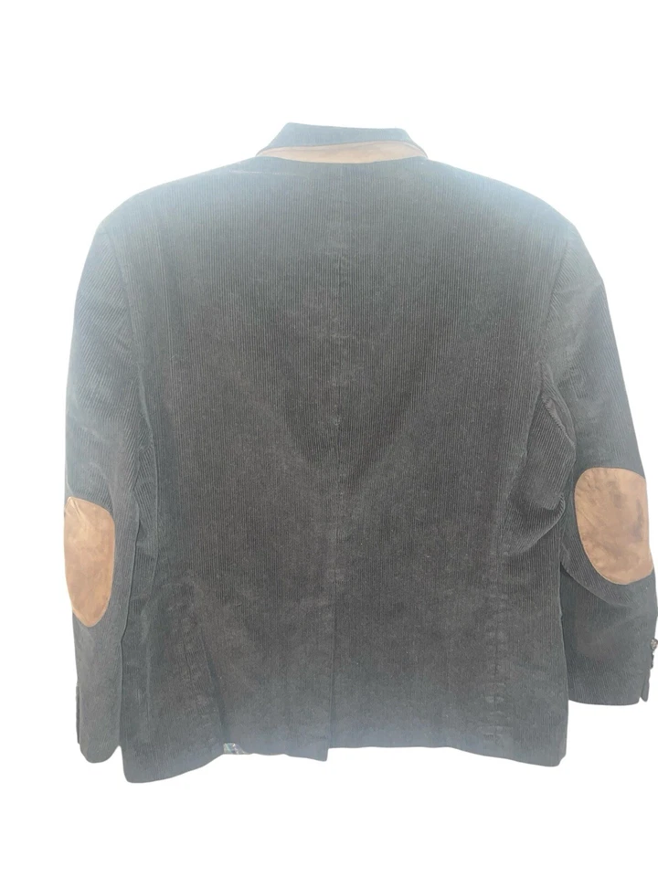 Chaqueta de pana para hombre LAUREN RALPH LAUREN negra con parche marrón en el codo talla 44R Foto 3 de 4