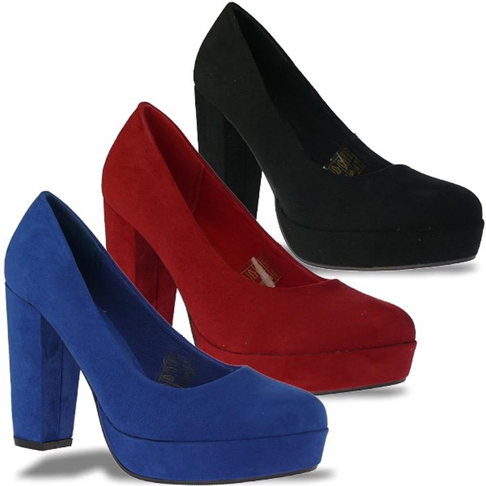 Jane Klain by IDANA Pumps Plateau in 3 Farben NEU Gr.36-41