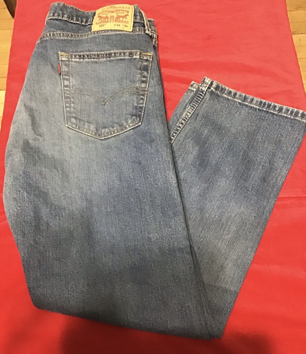 Levi's 505 Jeans W34 L30 Blue | eBay