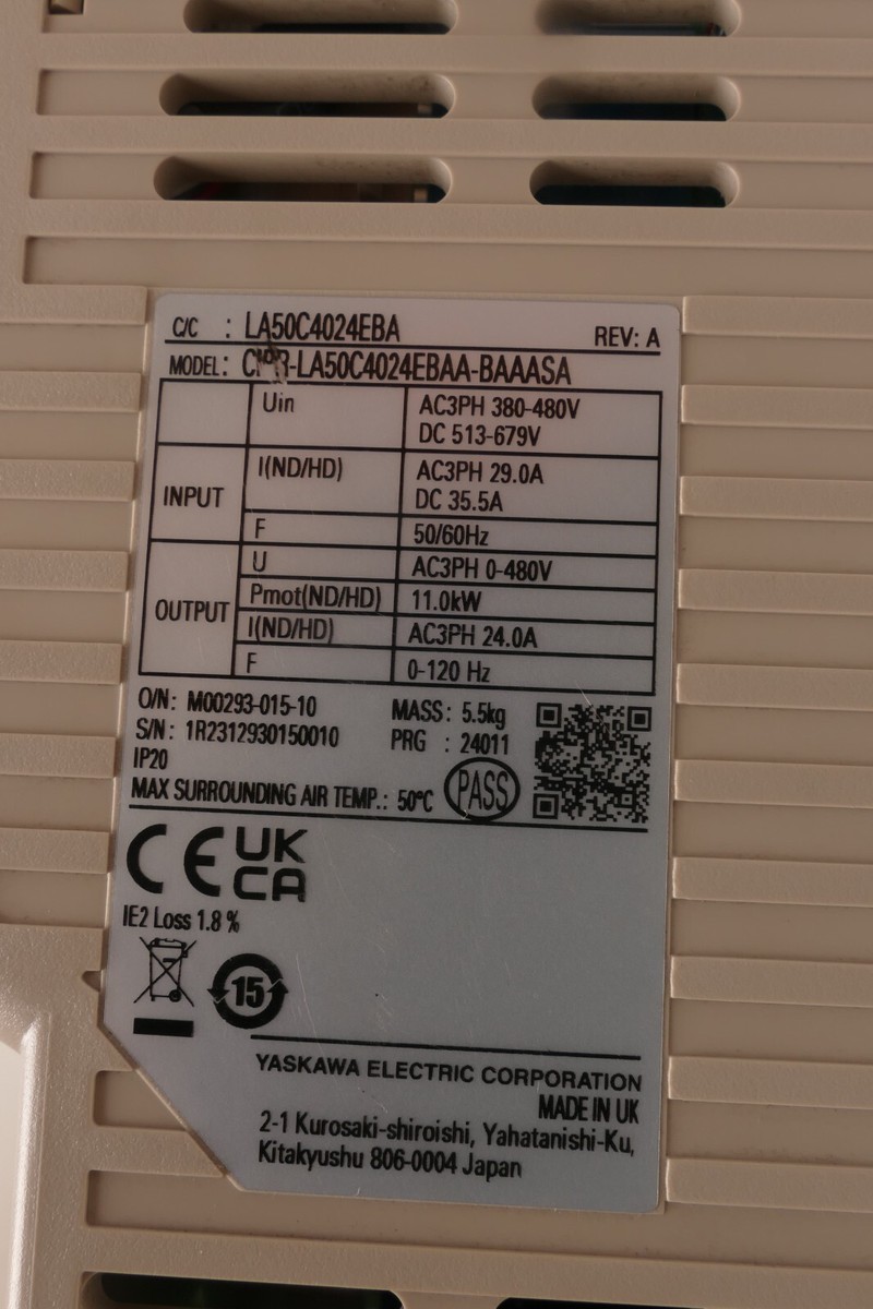 Yaskawa Electric Frequenzumrichter LA500 | CIPR-LA50C4024EBAA