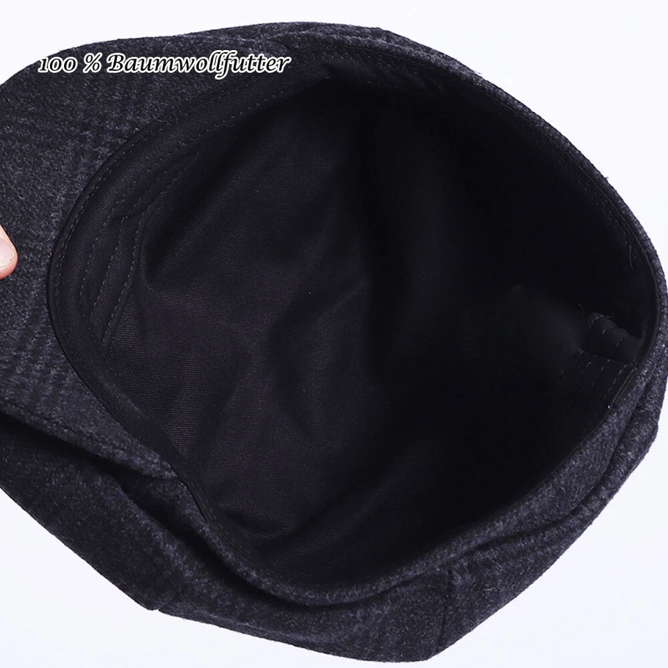 Herren Schirmmützen Schiebermütze Gatsby Mütze Kappe Peaky Blinders Flatcap Cap - Bild 4 von 4
