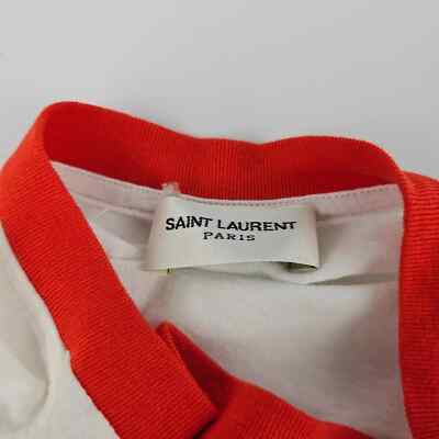 SAINT LAURENT Men's White Waiting For Sunset T-shirt New Size XS