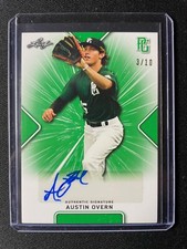2021 Leaf Perfect Game Austin Overn Green Autograph #3/10 Orioles!!!