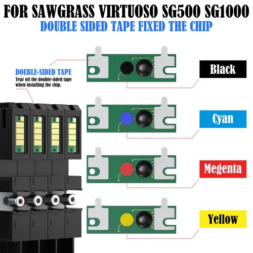 Smart Chip Compatible para Virtuoso Sawgrass SG500 SG1000 Impresora Cartucho de Tinta - Imagen 2 de 4