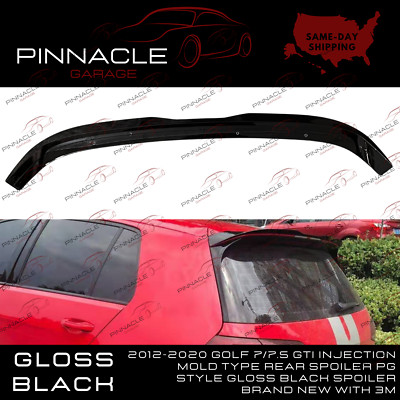 2012-2020 Golf 7/7.5 GTI Injection Mold Type Rear Spoiler PG Style Gloss Black S