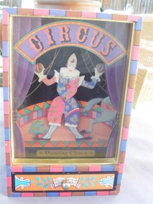 Vintage Circus Dancing Clown Jewelry Music Box Pierrot de