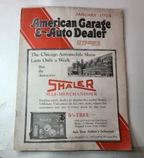 1924 American Garage & Auto Dealer Magazine Chicago Automobile Show Shaler