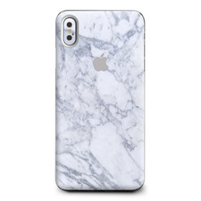 Skins Decal Wrap for Apple iPhone XS Max Grey White Standard Marble