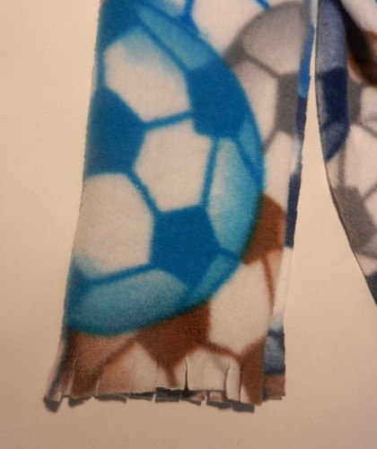 Womens Scarf Soccer Ball Pattern Acrylic Fleece Soft Warm Cowl New Handmade - Picture 11 of 12