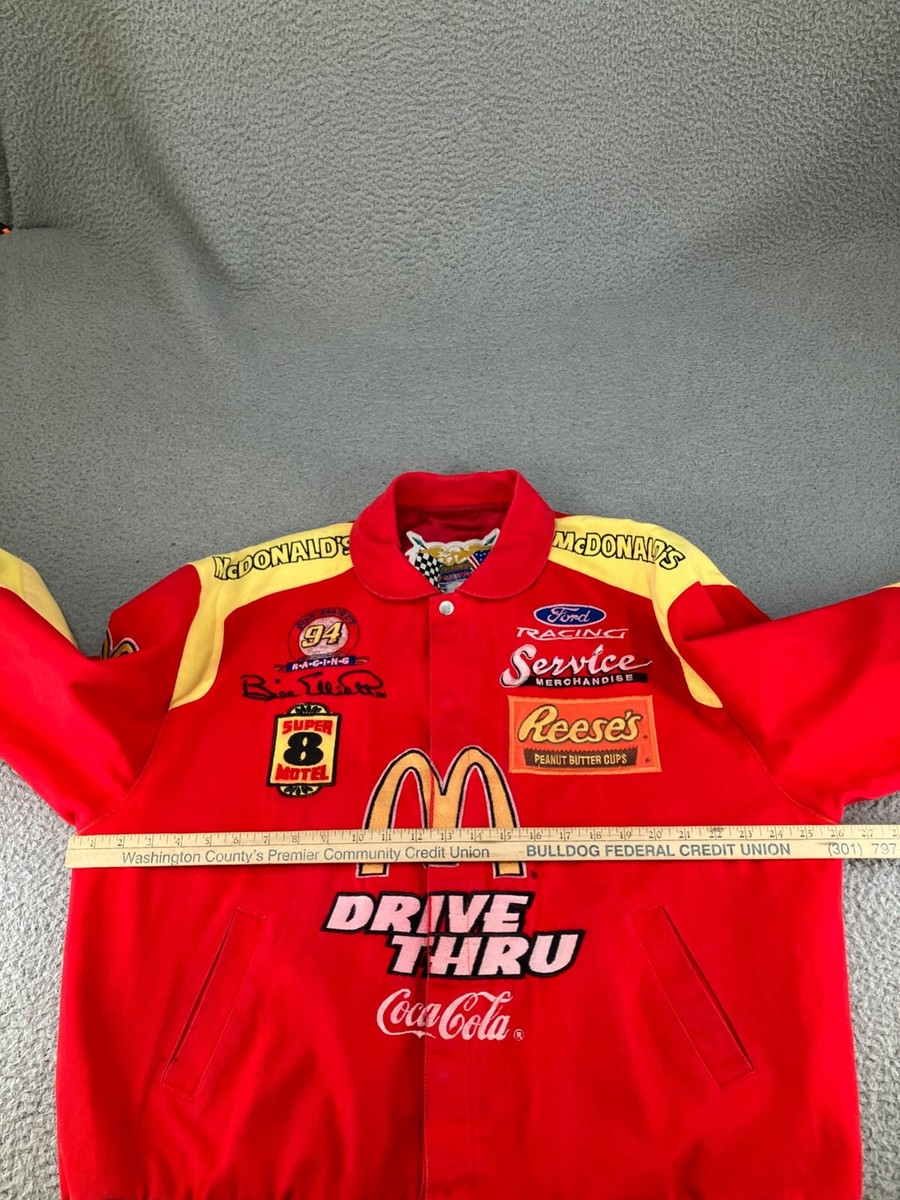 VTG 90's BILL ELLIOTT #94 McDONALD'S JEFF HAMILTON RACING LEATHER