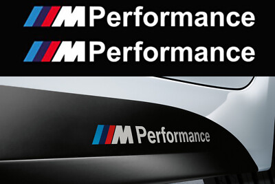 2 x For BMW M PERFORMANCE SIDE SKIRT M Sport VINYL STICKERS DECAL 40cm