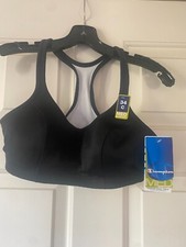 FIVE PACK Champion Style 1050 Women's Shaped T-Back Sport Bra 34C Black