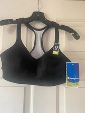 FIVE PACK Champion Style 1050 Women's Shaped T-Back Sport Bra 34C Black