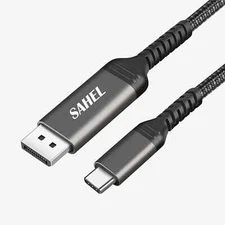USB C to DisplayPort Cable 6ft for Home Office (4K@60Hz), Thunderbolt 3 Compatib