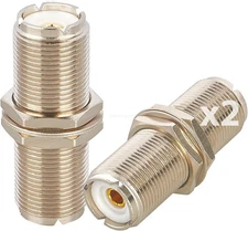 2xUHF RF Antenna Mount Coaxial Adapter Bulkhead Connector SO239 for Ham CB Radio