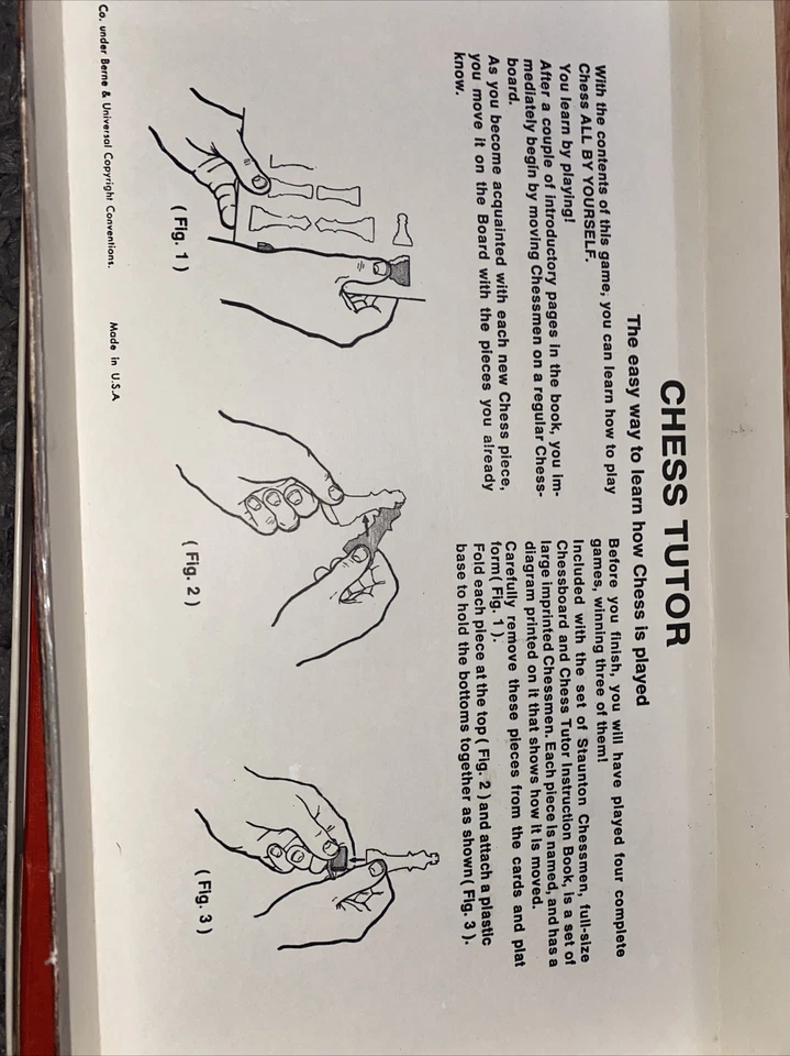 Juego de tutor de ajedrez de torneo 1976. Folleto de instrucciones de 40 páginas. 85 diagramas AA92 Foto 2 de 4