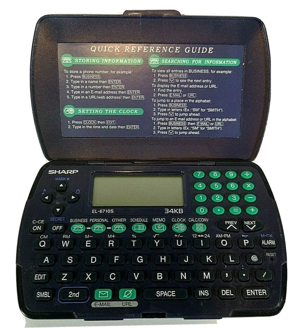 Sharp EL6710S 34KB Electronic Organizer Calculator Data Bank EXCELLENT TESTED eBay