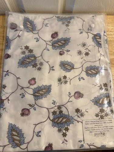 New Matouk Schumacher Maryam Thistle 500TC King Pillow Sham - Picture 3 of 7