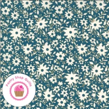 Moda CIDER 30645 17 Blue Floral BASIC GREY Quilt Fabric