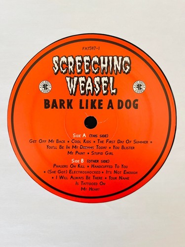 Screeching Weasel / Bark Like A Dog 1996 US Edition LP Vinyl Fat Wreck Chord - Picture 7 of 14