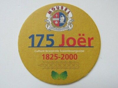 Beer Bierdeckel Coaster: MOUSEL Brewery Royal 1825-2000 ~ Luxembourg Grand Duche