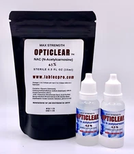 Cataract Eye Drops with 4.5% NAC, N-Acetylcarnosine 15ml Vial 2 pack!