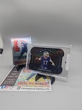 Josh Allen 2022 Panini Obsidian Orbital Die Cut Electric Etch Green /25 Bills SP