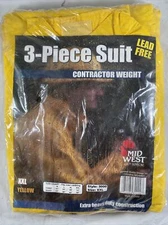 Mid West | Contractor Weight | 3 Piece Rain Suit  Yellow | Size XXL | Style 3000
