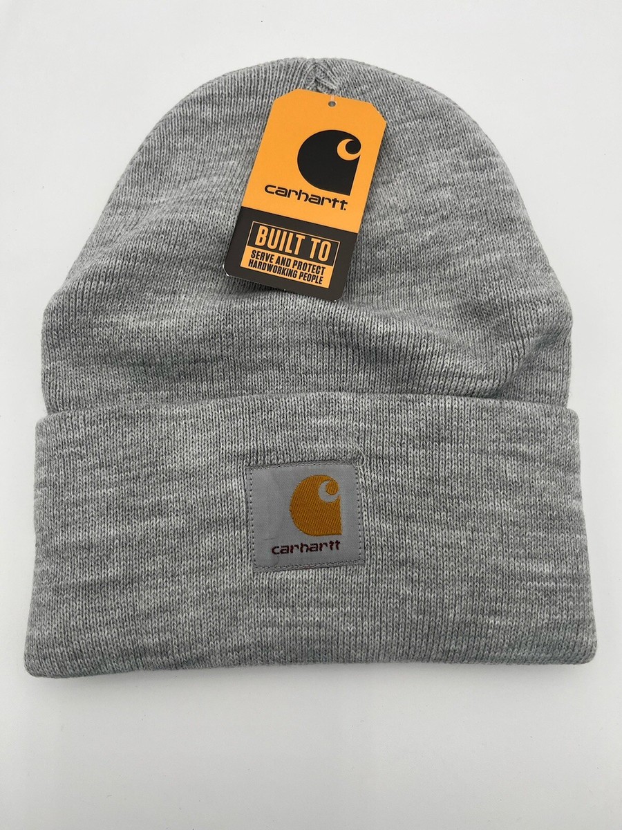 Carhartt Men's Knit Cuffed Beanie, Heather Grey, One Size - New W