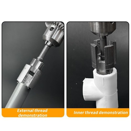 Herramienta de roscado de tuberías Kit de roscado de PVC interno y externo integrado 4/6 puntos - Imagen 2 de 13