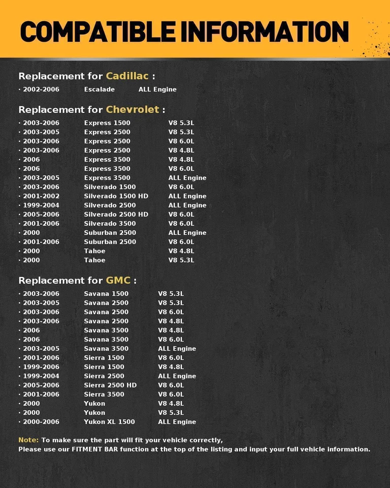 New Oil Pan w/o Gasket 264-135 For Chevy Silverado 1500 2500 Tahoe GMC Cadillac Foto 2 de 4