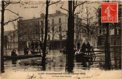 AK Le XV arr. Überschwemmung. La Place St-Charles (562039)