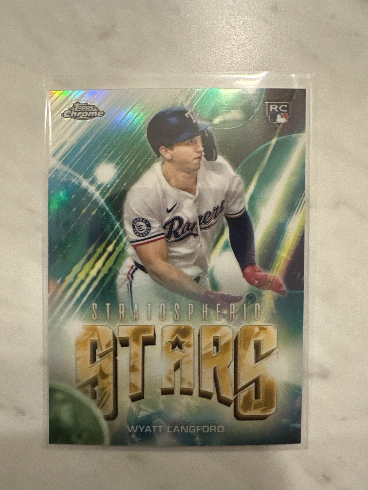 Wyatt Langford 2024 Topps Chrome Update RC Stratospheric Stars Rookie
