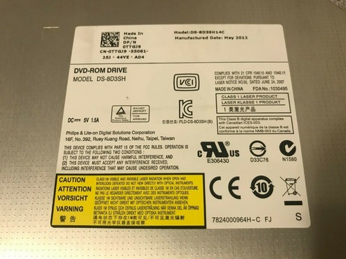 OEM Dell DVD-ROM SATA 13mm Optical Drive 7010 7020 9010 9020 Quick Ship - Picture 4 of 5