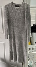 Vero Moda Sweater Dress Size S Gray Cable Knit Long Sleeve Poly/Wool Blend 💕