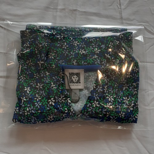 Ann Klein Women's Medium Dressy Tank Top Sleeveless Blouse Green Blue - Picture 9 of 9