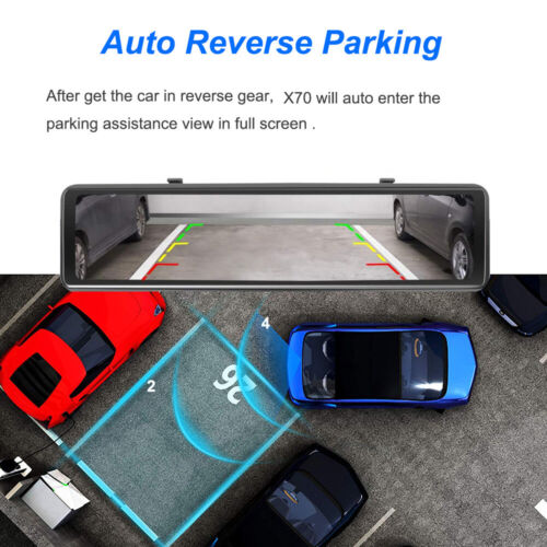 12" HD Touch Ips 4G WIFI Car DVR Camera Android Dash Cam Smart Rearview Mirror - Picture 7 of 9