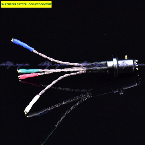 New20/lot headshell 4pin EMT connector +5N PCOCC litz leadwire gold 1.2 terminal - Picture 2 of 4