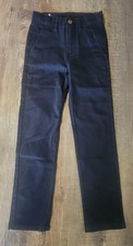 Izod Youth 8 Slim Navy Adjustable Waist Flat Front Stretch Pants New NWT