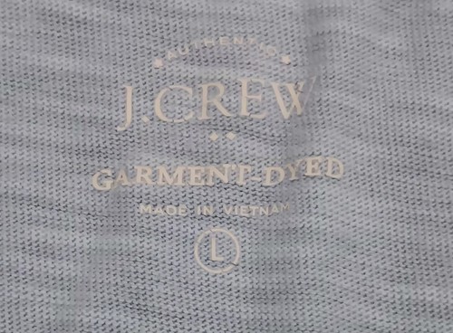 J.Crew Men's Light Blue 100% Cotton Polo Shirt Short Sleeve Size Large - Picture 3 of 4