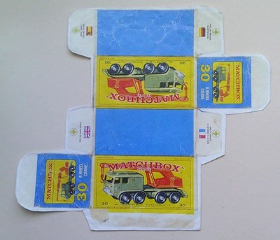 Vorlagen für Repro Box Matchbox 1-75 Nr. 30 8-Wheel-Crane
