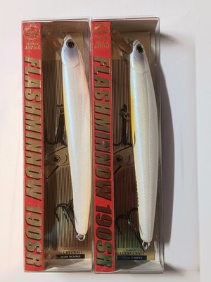 2 Lucky Craft Flash Minnow 190SR  7&1/2''  1&9/10 oz.  French Pearl