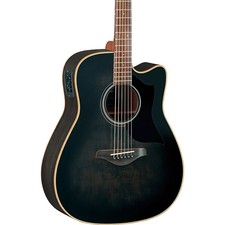 Yamaha A-Series A1M Cutaway Dreadnought Acoustic-Electric Guitar Trans Black