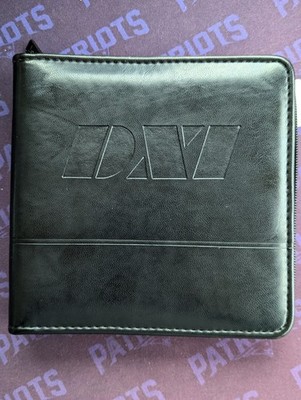 Leeds CD/DVD Case Black Leather/Faux Leather holds 24 CD's W/ DXI Imprint NEW