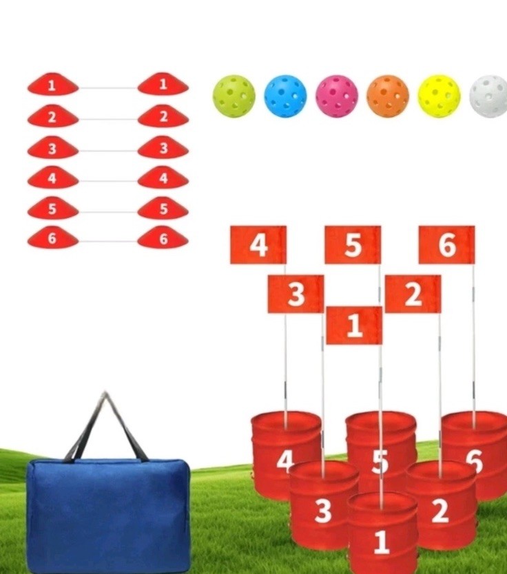 Game Set - Portable Backyard Outdoor Lawn Par 3 Chipping Gam