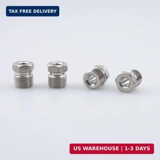 AC PERFORMANCE 7/16 x 24 Inverted Tube Nuts for 3/16" Brake Line Tube, Stainless