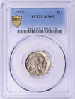 1919 Buffalo Nickel : PCGS MS65