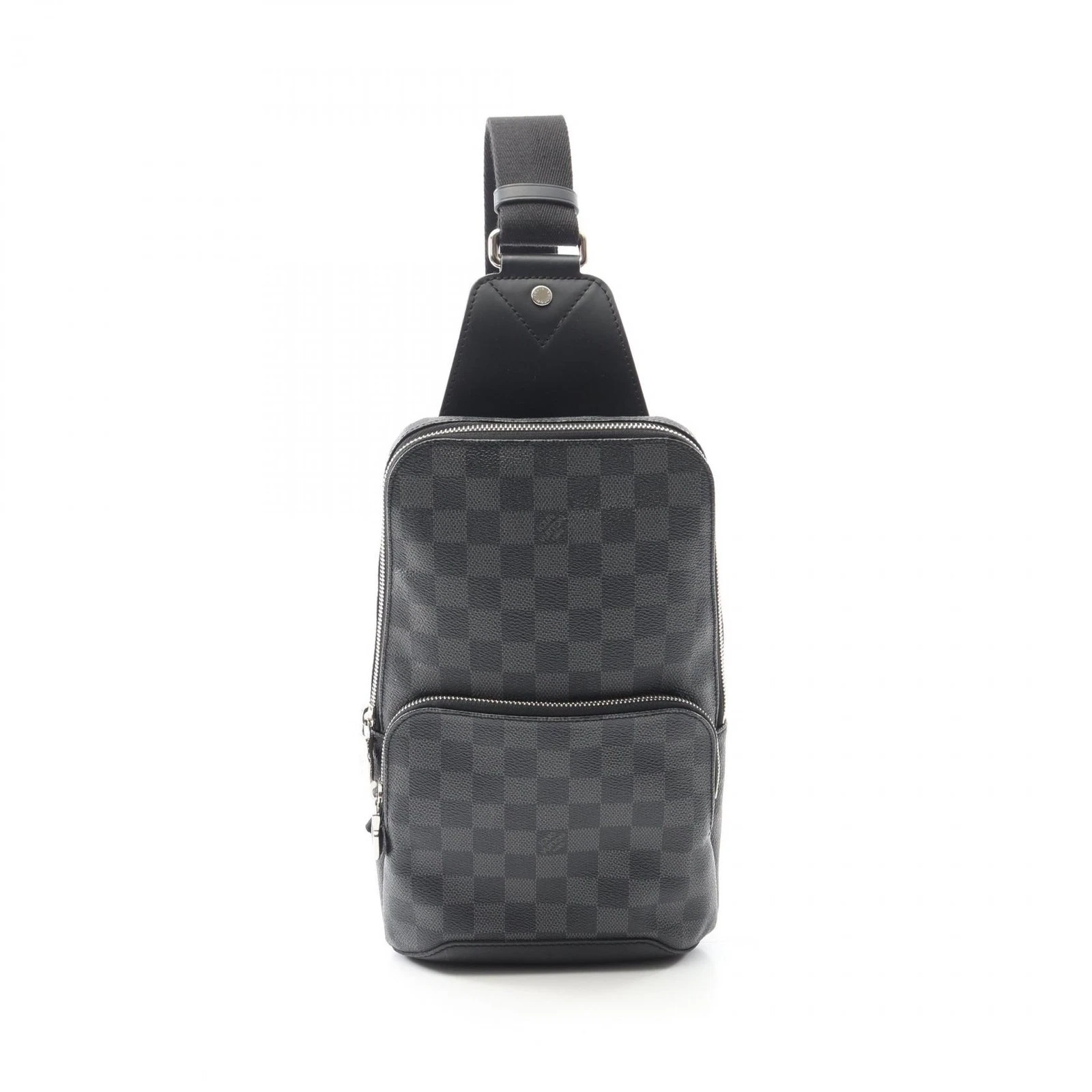 LOUIS VUITTON（LV） Borsa a tracolla Louis Vuitton Avenue N41719 Damier tela grafite nera usata LV