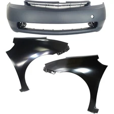 Bumper Cover Kit For 2004-2006 Toyota Prius Front Bumper Cover and Fender 3Pc