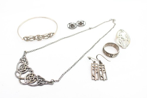 Sterling Silver Celtic Jewellery Kit Heath Carrick Floral Bangle x 6 (37g)